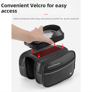 Чанта за горна тръба за MTB велосипед, капацитет 5 л, полиестер, вътрешна подплата, модел zxcsgb-mcl-red