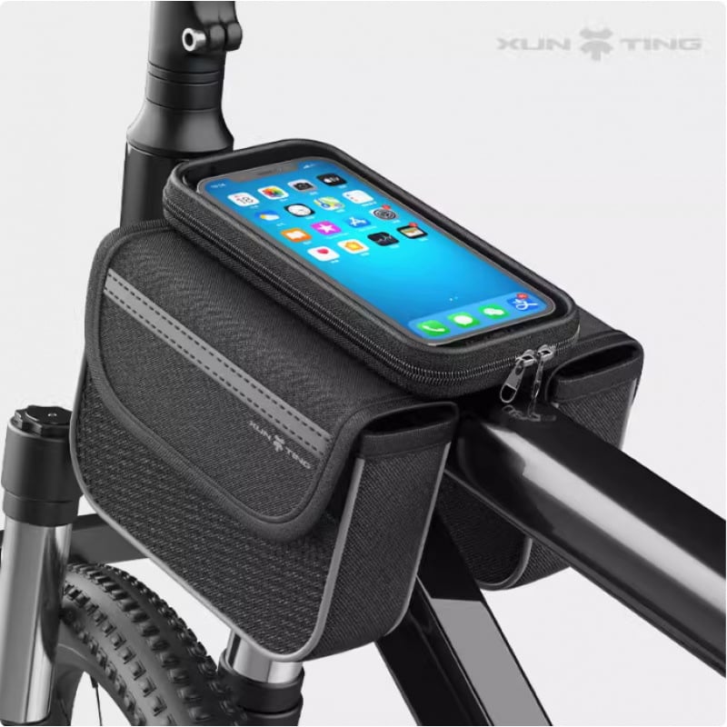 Чанта за горна тръба за MTB велосипед, капацитет 5 л, полиестер, вътрешна подплата, модел zxcsgb-mcl-red