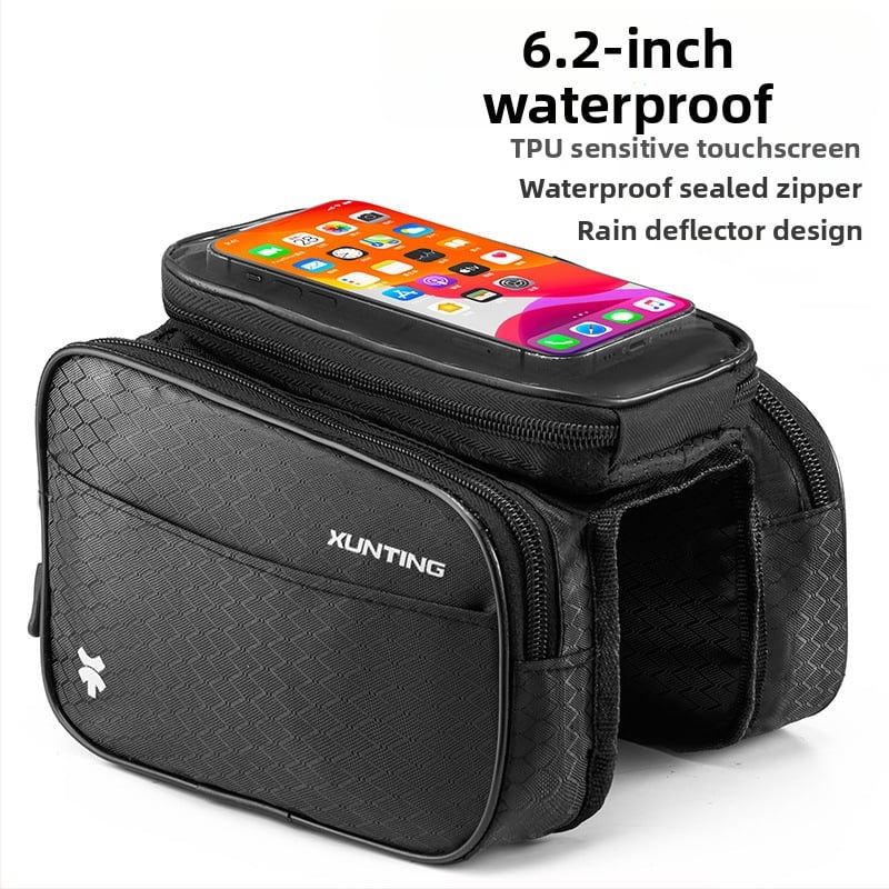 Чанта за горна тръба за MTB велосипед, капацитет 5 л, полиестер, вътрешна подплата, модел zxcsgb-mcl-red