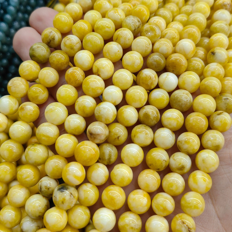 DIY perle za nakit - Jade perle s bisernim tretmanom, podrijetlo Yiwu, plemeniti uzorak, prirodni stil