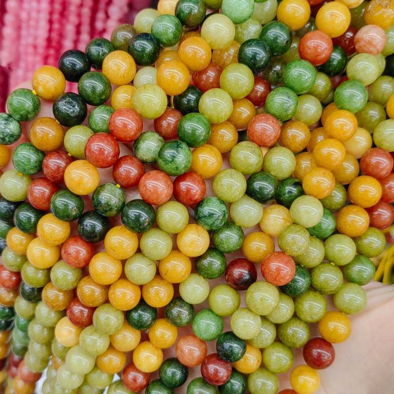 DIY perle za nakit - Jade perle s bisernim tretmanom, podrijetlo Yiwu, plemeniti uzorak, prirodni stil