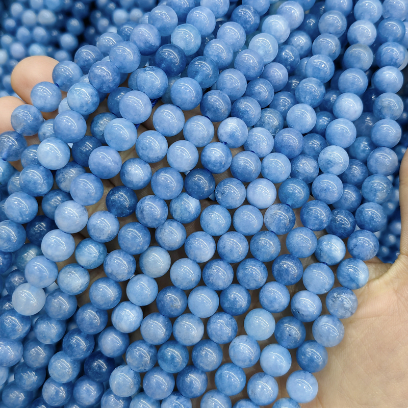 DIY perle za nakit - Jade perle s bisernim tretmanom, podrijetlo Yiwu, plemeniti uzorak, prirodni stil