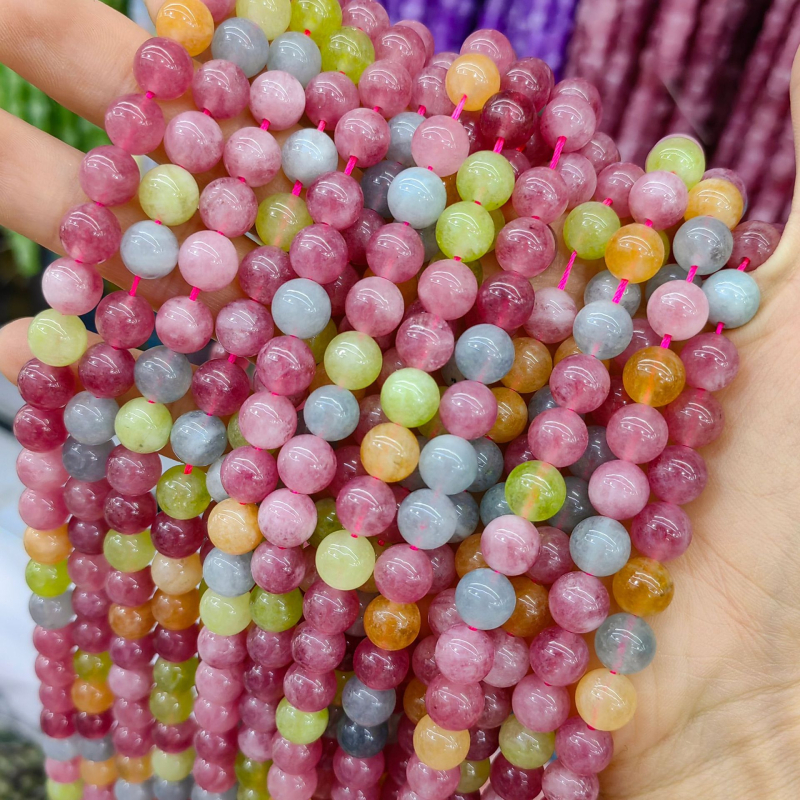 DIY perle za nakit - Jade perle s bisernim tretmanom, podrijetlo Yiwu, plemeniti uzorak, prirodni stil