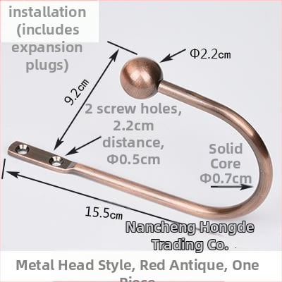 U formos užuolaidų kabliukas, sieninis tvirtinimas, be gręžimo, paprastas ir modernus stilius