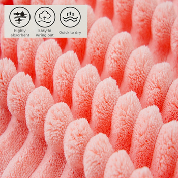 Koralinio fliso vonios rankšluosčių komplektas, didelis tankis, Jacquard 150D, sugeriantis