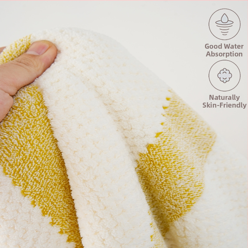Комплект кърпи за баня от коралов флис, висока плътност, абсорбиращи, жакардова 150D