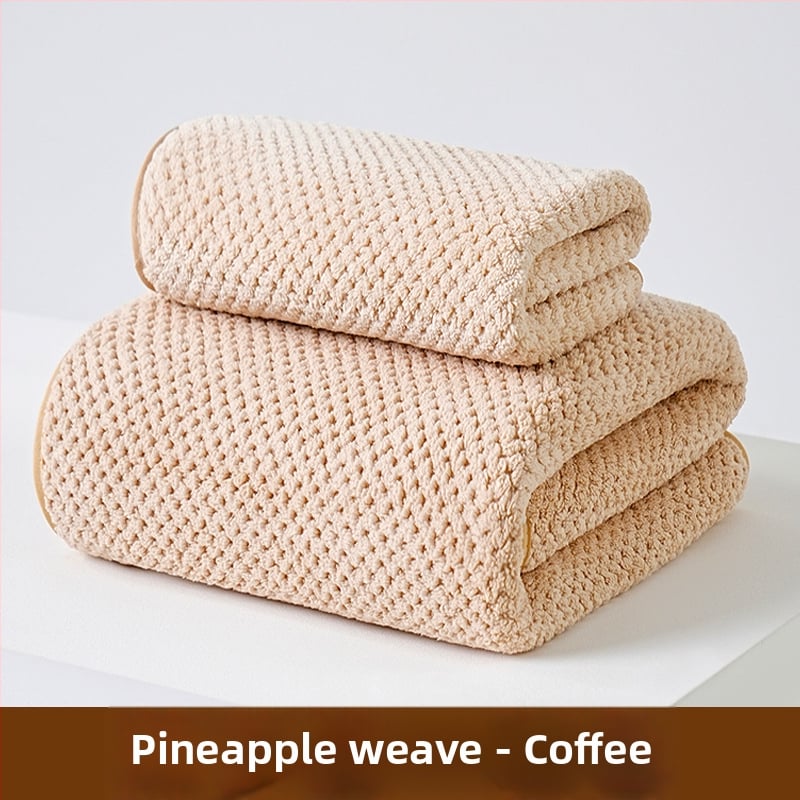 Koralinio fliso vonios rankšluosčių komplektas, didelis tankis, Jacquard 150D, sugeriantis