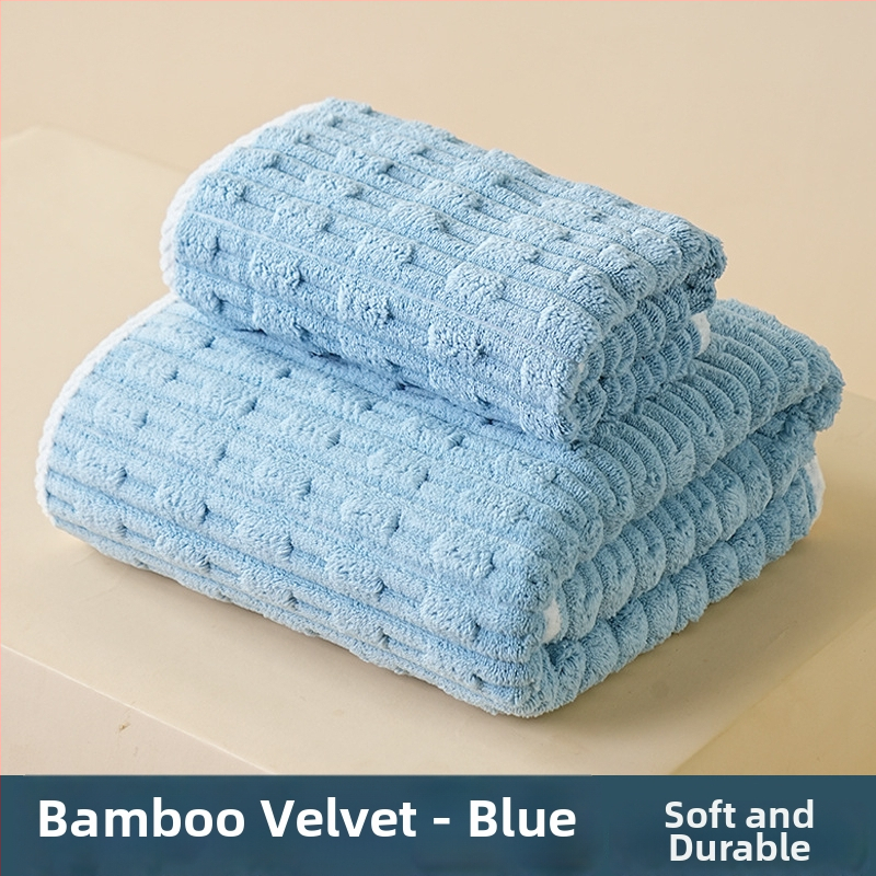 Koralinio fliso vonios rankšluosčių komplektas, didelis tankis, Jacquard 150D, sugeriantis