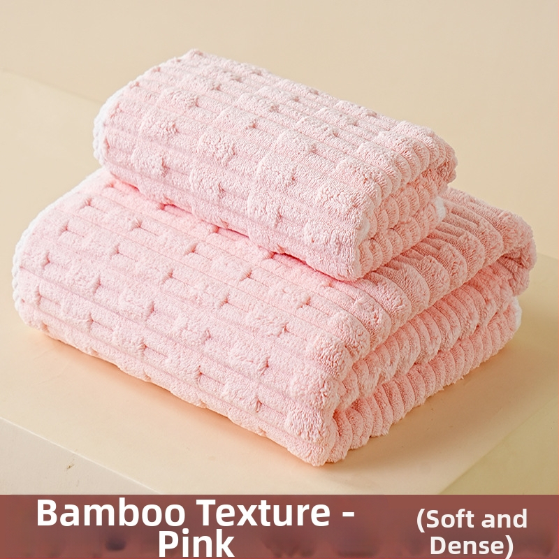 Koralinio fliso vonios rankšluosčių komplektas, didelis tankis, Jacquard 150D, sugeriantis