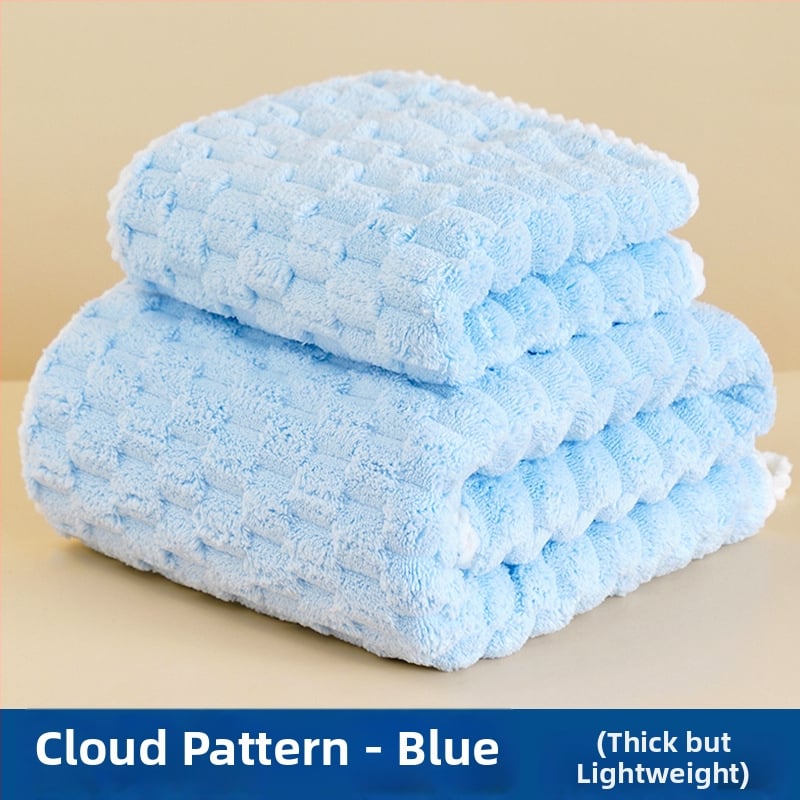 Koralinio fliso vonios rankšluosčių komplektas, didelis tankis, Jacquard 150D, sugeriantis