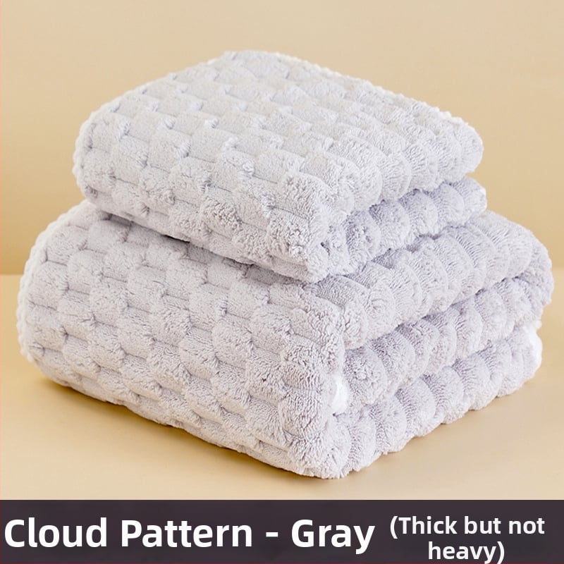 Koralinio fliso vonios rankšluosčių komplektas, didelis tankis, Jacquard 150D, sugeriantis