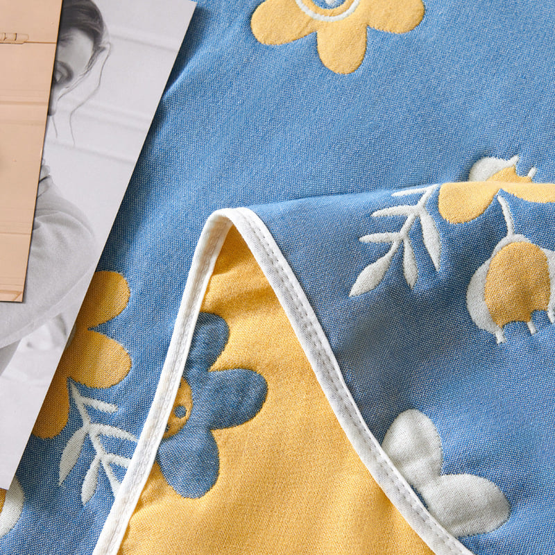 60S kuuekihiline gaze tekk, 100% puuvill, 1,6–2 kg, suvi, geomeetriline muster