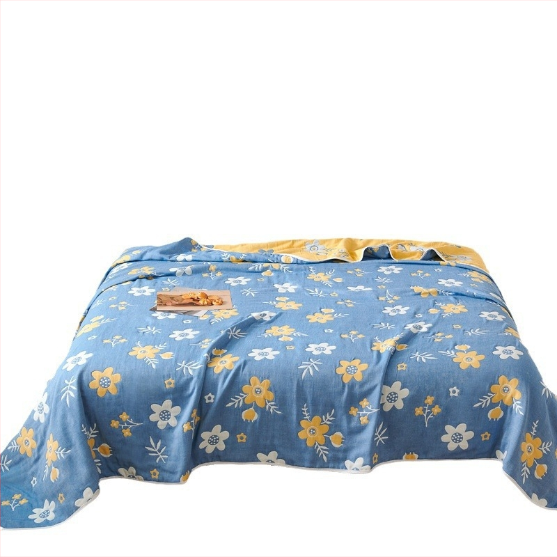 60S šesťvrstvová gáza z bavlny, uteráková prikrývka, 100% bavlna, 1,6–2 kg, leto, geometrický vzor