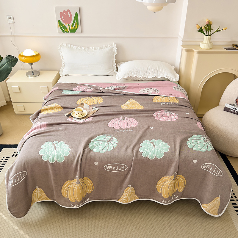 60S kuuekihiline gaze tekk, 100% puuvill, 1,6–2 kg, suvi, geomeetriline muster