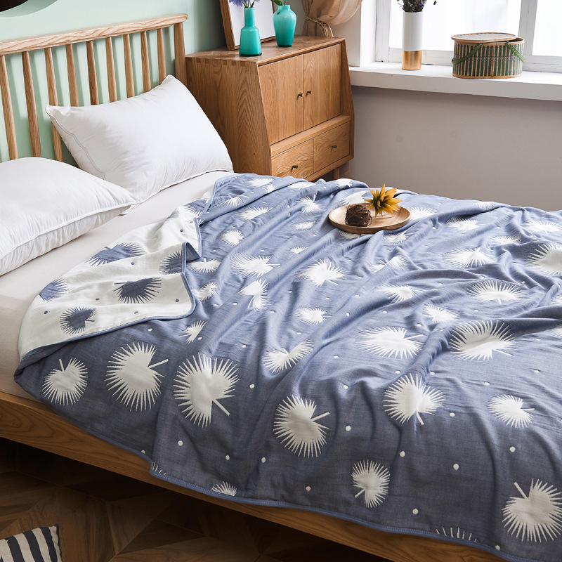 60S kuuekihiline gaze tekk, 100% puuvill, 1,6–2 kg, suvi, geomeetriline muster