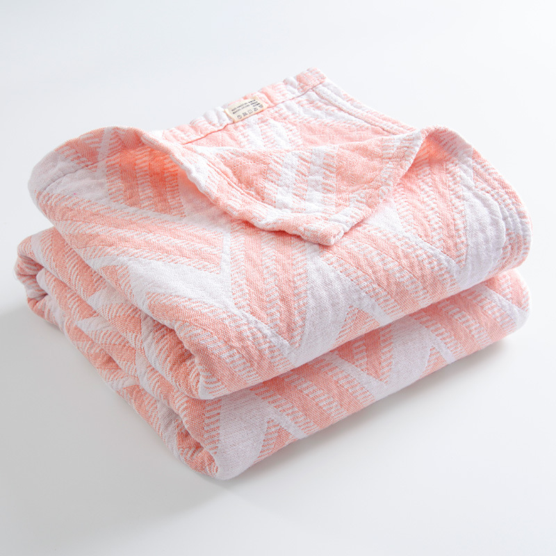 Kolme-kihiline puuvillane pleed geomeetrilise mustriga, 3000 g+, kevad-sügis