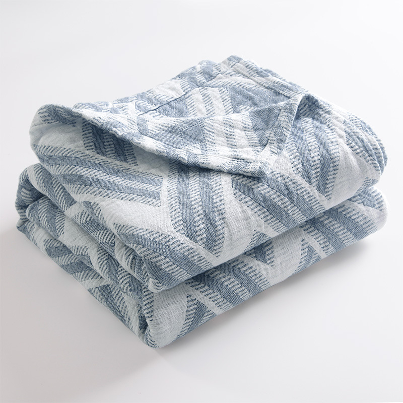 Kolme-kihiline puuvillane pleed geomeetrilise mustriga, 3000 g+, kevad-sügis