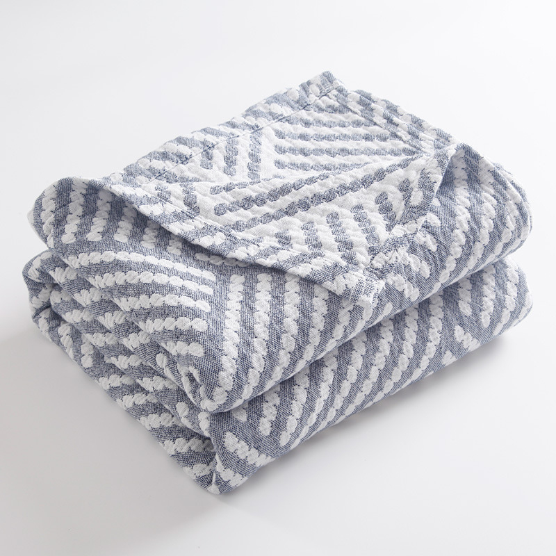 Kolme-kihiline puuvillane pleed geomeetrilise mustriga, 3000 g+, kevad-sügis