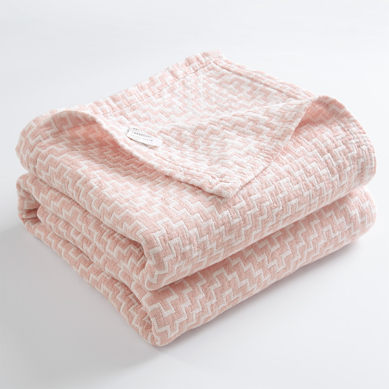 Kolme-kihiline puuvillane pleed geomeetrilise mustriga, 3000 g+, kevad-sügis