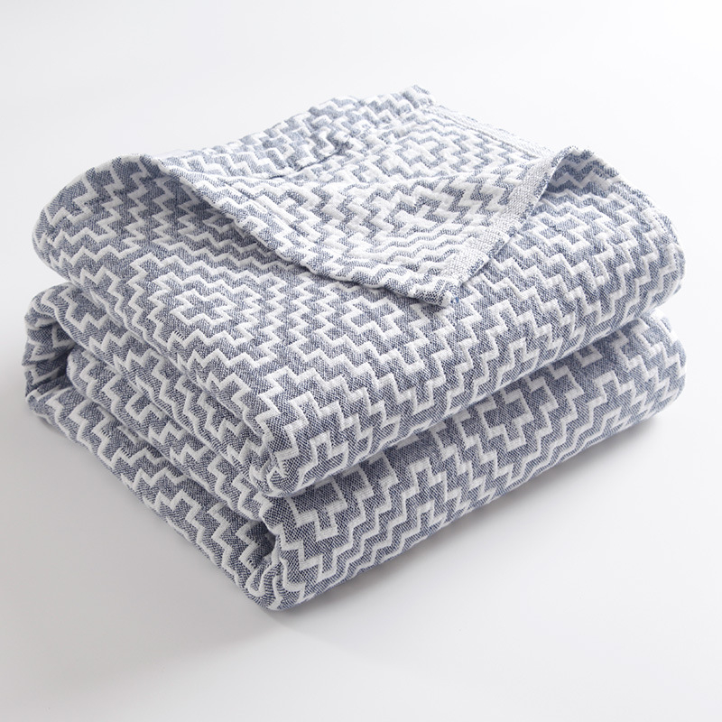 Kolme-kihiline puuvillane pleed geomeetrilise mustriga, 3000 g+, kevad-sügis