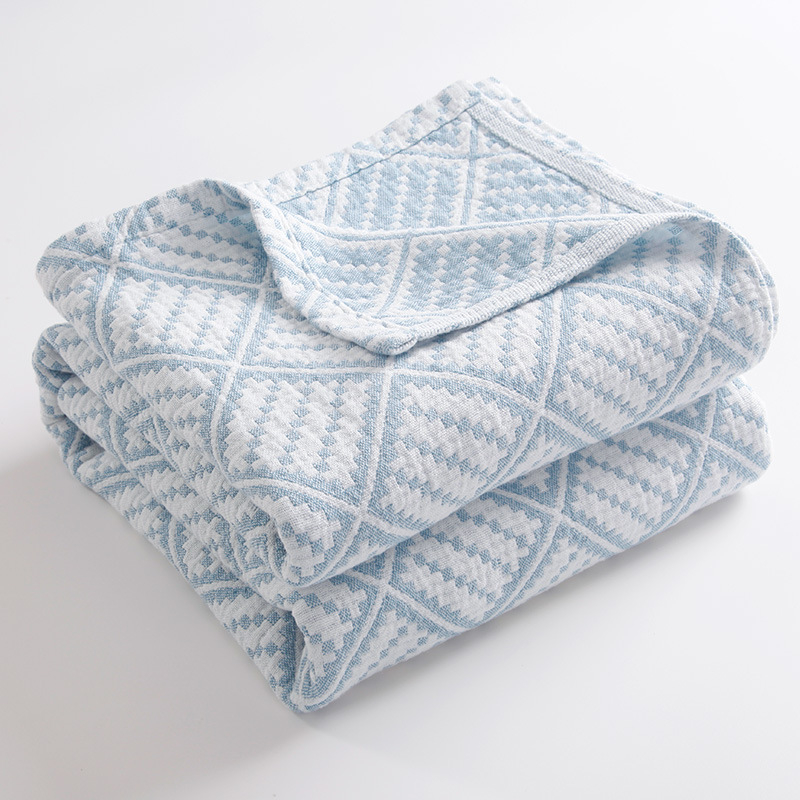 Kolme-kihiline puuvillane pleed geomeetrilise mustriga, 3000 g+, kevad-sügis