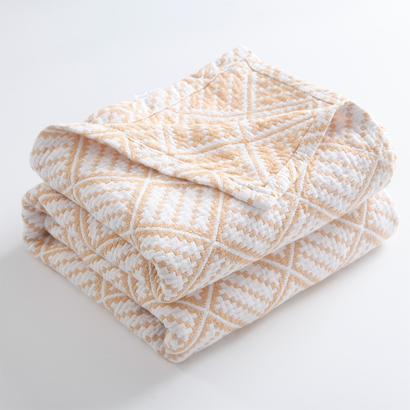 Kolme-kihiline puuvillane pleed geomeetrilise mustriga, 3000 g+, kevad-sügis