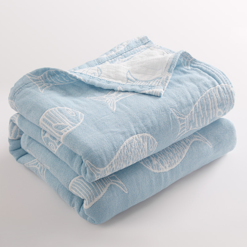 Kolme-kihiline puuvillane pleed geomeetrilise mustriga, 3000 g+, kevad-sügis