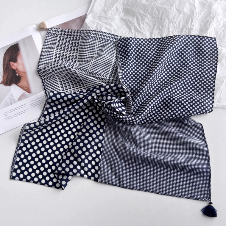 100% gyapjú négyszögletű sál, irodalmi retro stílus, warp-kötött, melegen tart, tavasz 2025