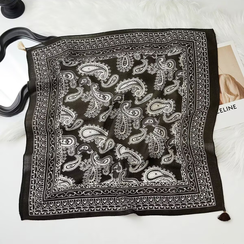 100% gyapjú négyszögletű sál, irodalmi retro stílus, warp-kötött, melegen tart, tavasz 2025