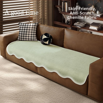 Sofos nugaros uždangalas, netaisyklingos formos, universalus slydimo uždangalas visoms sezonoms, chenille audinys, etninio stiliaus nėrinių raštas