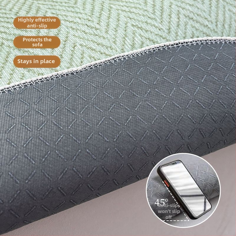 Sofos nugaros uždangalas, netaisyklingos formos, universalus slydimo uždangalas visoms sezonoms, chenille audinys, etninio stiliaus nėrinių raštas