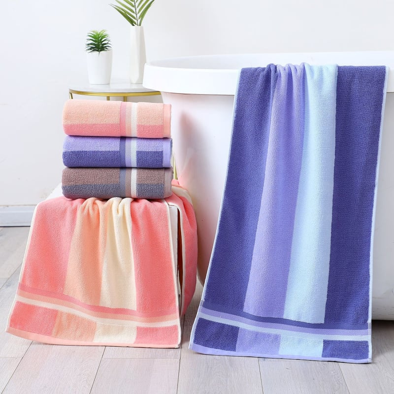 Violet 100% medvilninis vonios rankšluostis, jacquard audinys, 32s siūlai, svoris 140-170 g