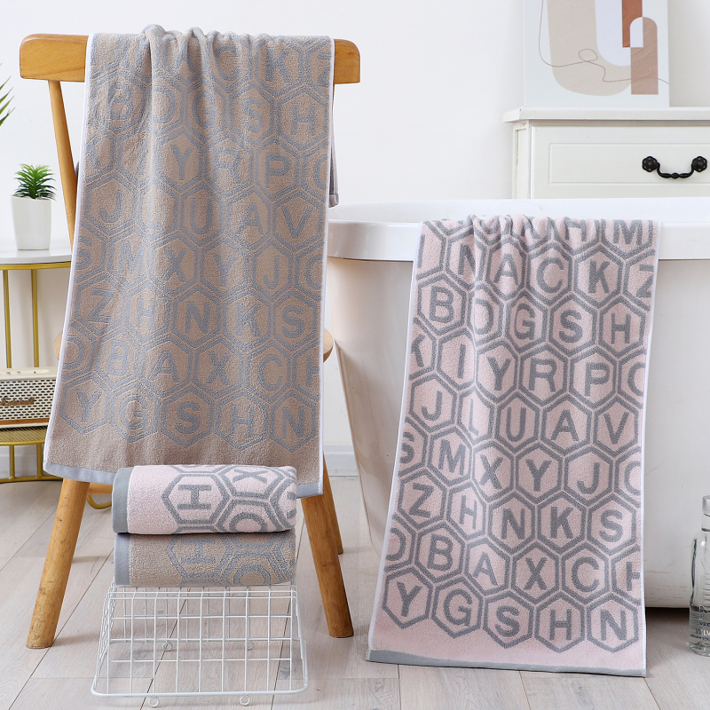 Violet 100% medvilninis vonios rankšluostis, jacquard audinys, 32s siūlai, svoris 140-170 g