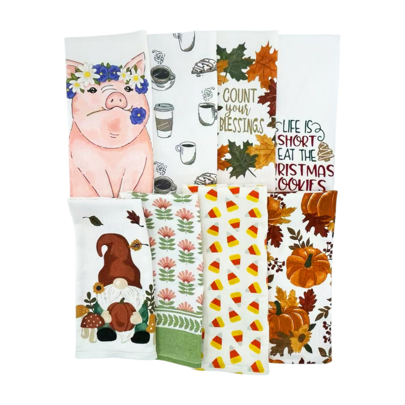 100% medvilnės virtuvinis rankšluostis su skaitmenine spauda, tankus suggiantis džersnis terry rankšluostis, 32 siūlai, 100–120 g/m²