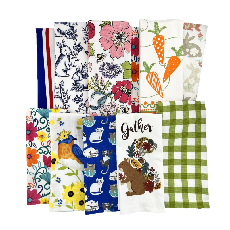 100% medvilnės virtuvinis rankšluostis su skaitmenine spauda, tankus suggiantis džersnis terry rankšluostis, 32 siūlai, 100–120 g/m²