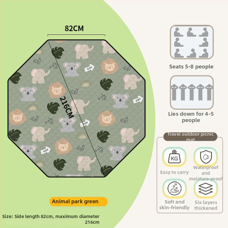 Osmouga kamping podloga za šator, od poliestera, protuklizna i protiv vlage, za 4–6 osoba