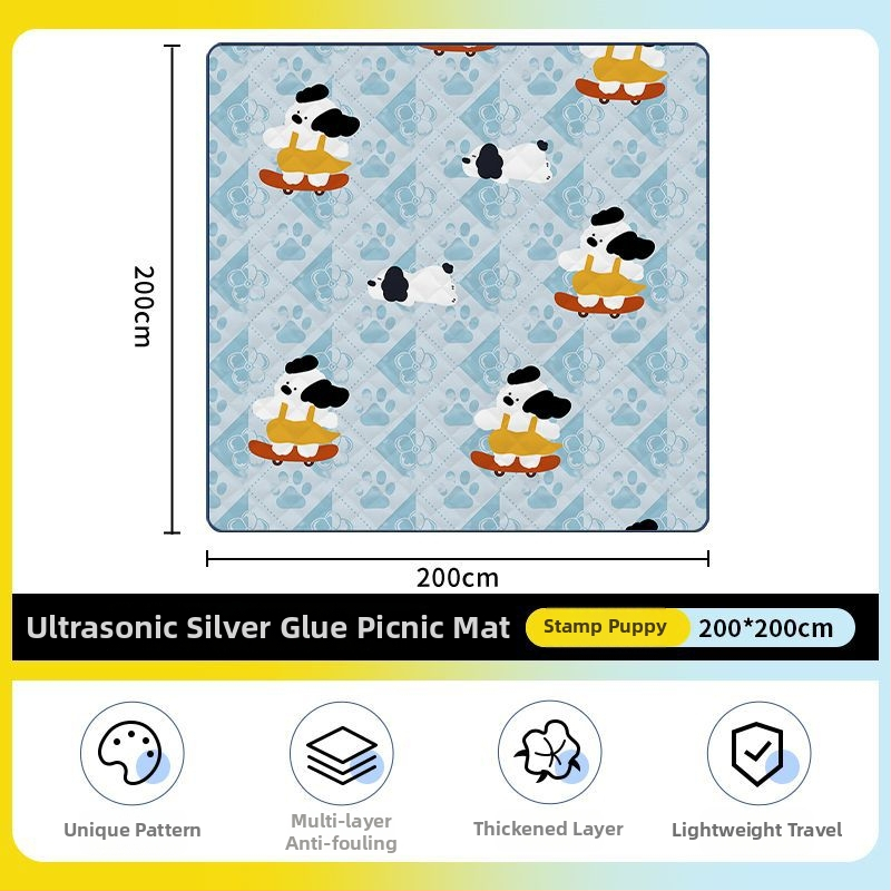 Osmouga kamping podloga za šator, od poliestera, protuklizna i protiv vlage, za 4–6 osoba