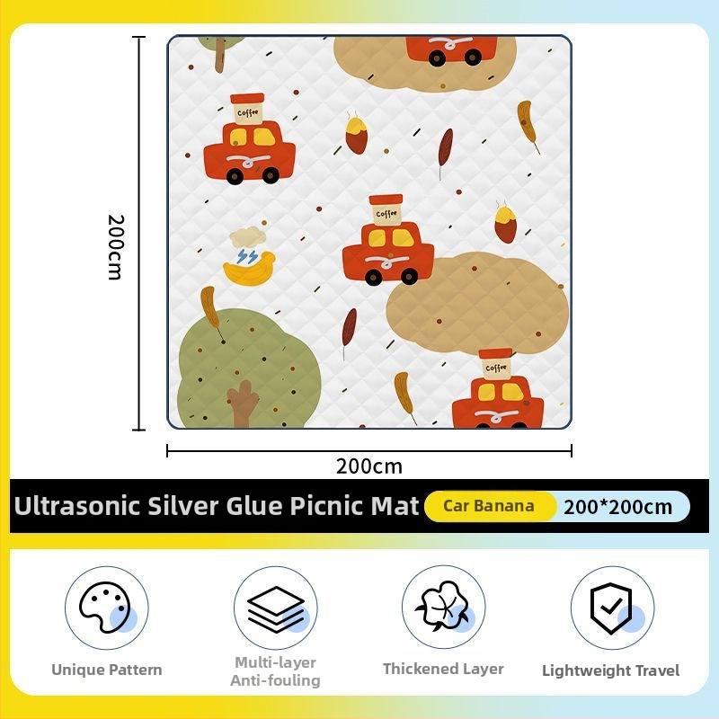 Osmouga kamping podloga za šator, od poliestera, protuklizna i protiv vlage, za 4–6 osoba