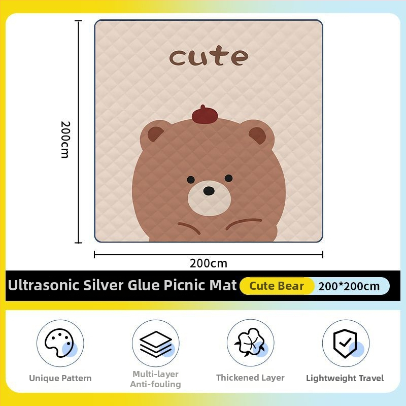 Osmouga kamping podloga za šator, od poliestera, protuklizna i protiv vlage, za 4–6 osoba