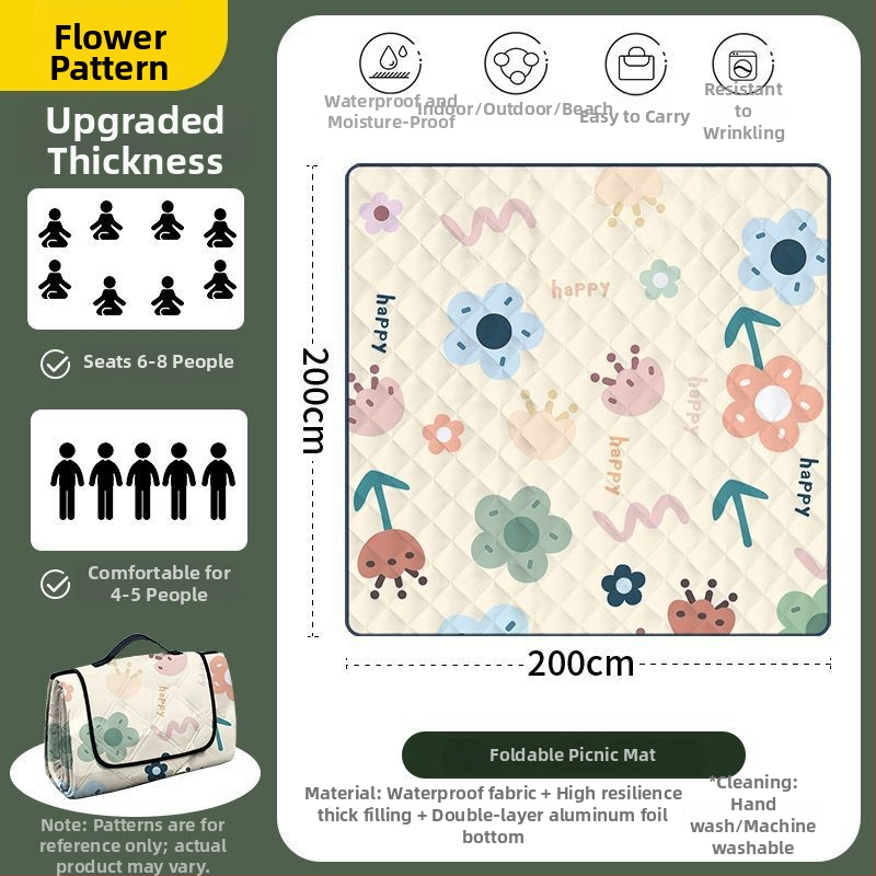 Osmouga kamping podloga za šator, od poliestera, protuklizna i protiv vlage, za 4–6 osoba