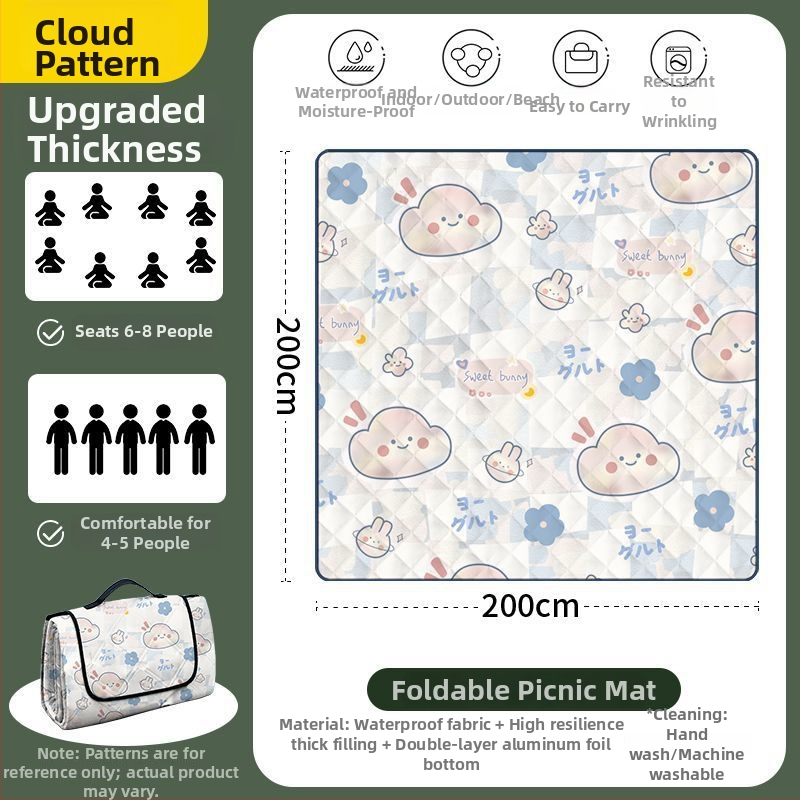 Osmouga kamping podloga za šator, od poliestera, protuklizna i protiv vlage, za 4–6 osoba