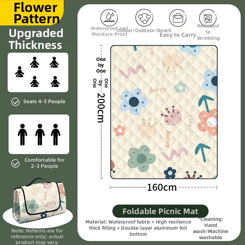 Osmouga kamping podloga za šator, od poliestera, protuklizna i protiv vlage, za 4–6 osoba