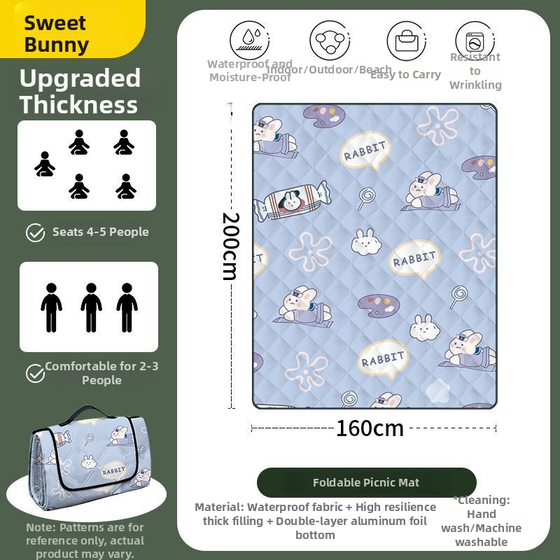 Osmouga kamping podloga za šator, od poliestera, protuklizna i protiv vlage, za 4–6 osoba