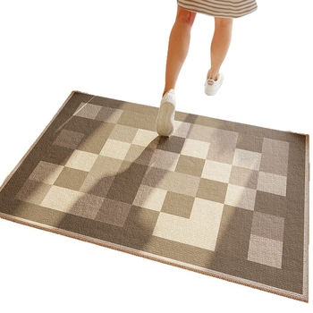 Полиестерна входна постелка, квадратна, противохлъзгаща, устойчива на мръсотия, лесна за почистване