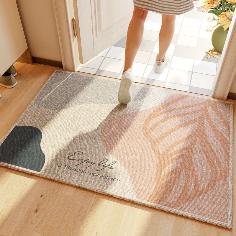 Полиестерна входна постелка, квадратна, противохлъзгаща, устойчива на мръсотия, лесна за почистване