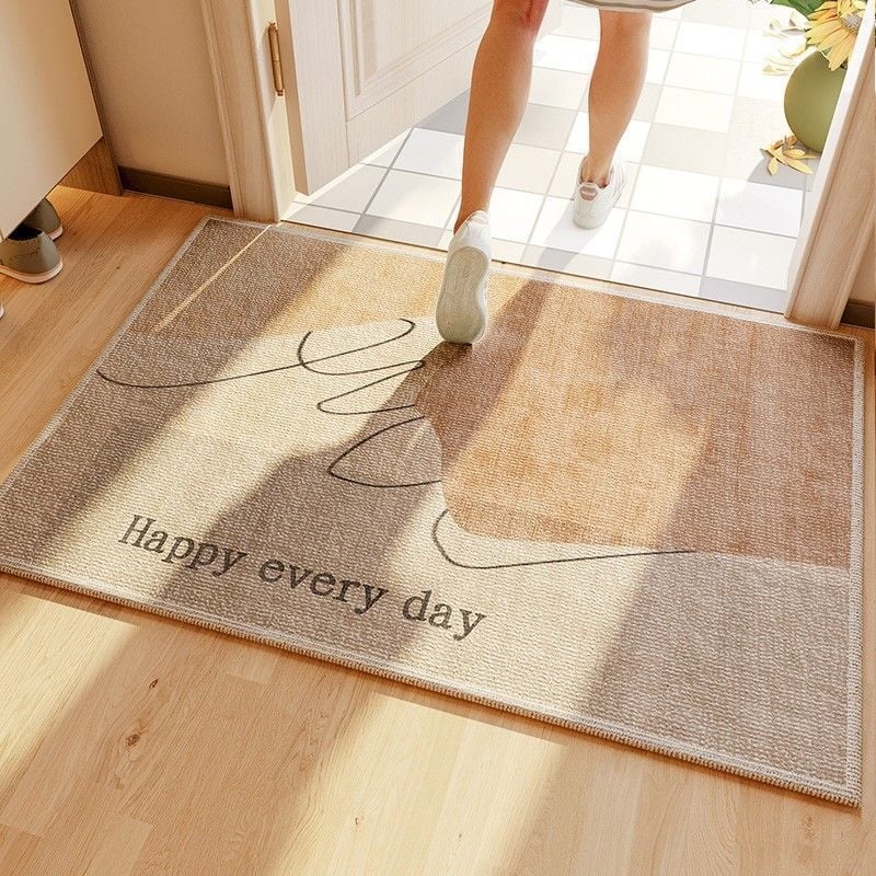 Полиестерна входна постелка, квадратна, противохлъзгаща, устойчива на мръсотия, лесна за почистване