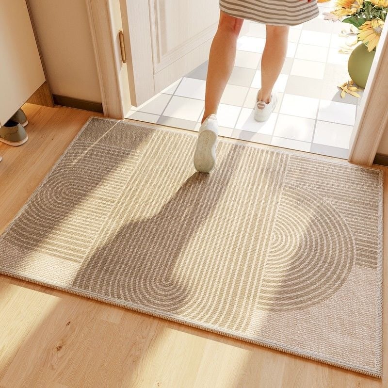 Полиестерна входна постелка, квадратна, противохлъзгаща, устойчива на мръсотия, лесна за почистване