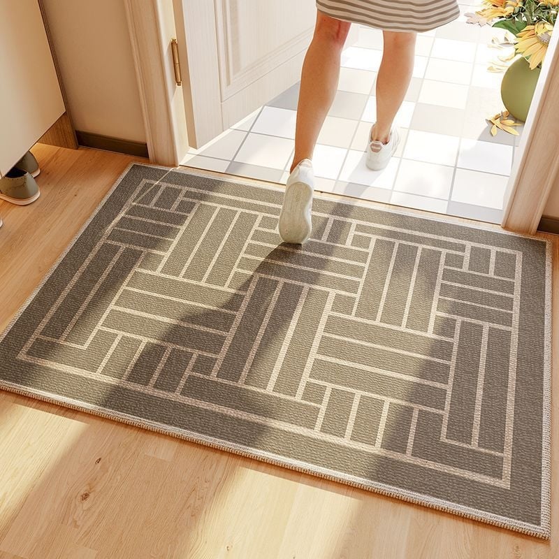 Полиестерна входна постелка, квадратна, противохлъзгаща, устойчива на мръсотия, лесна за почистване