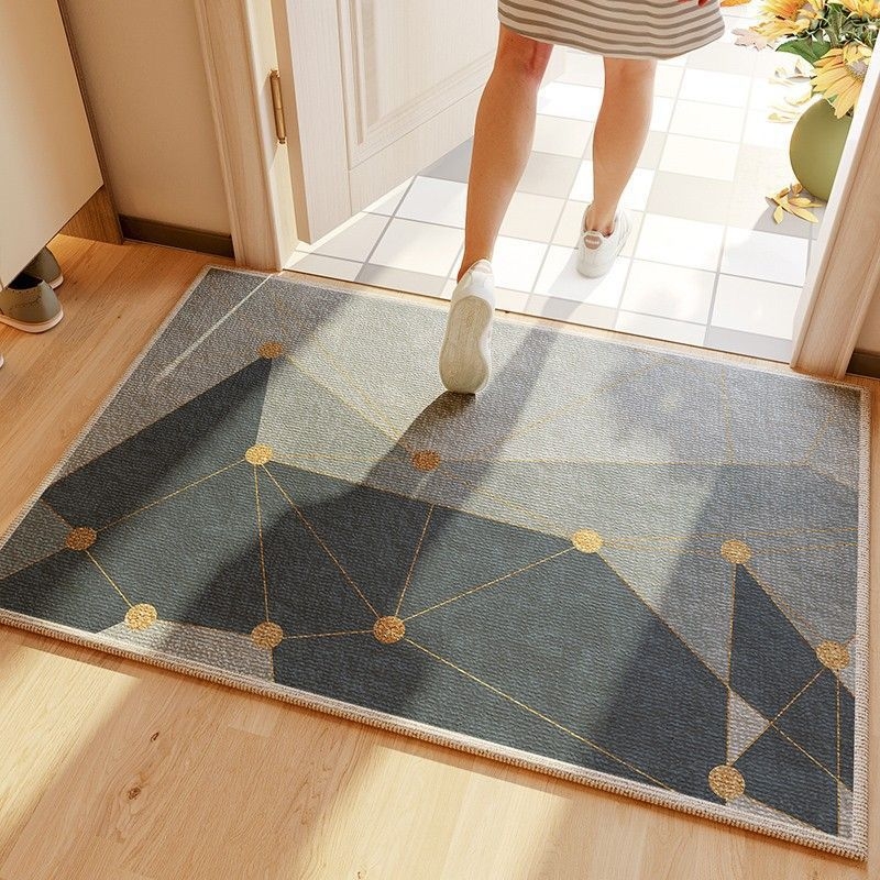 Полиестерна входна постелка, квадратна, противохлъзгаща, устойчива на мръсотия, лесна за почистване