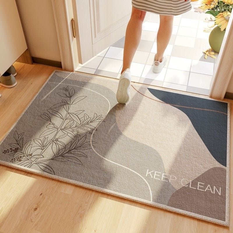 Полиестерна входна постелка, квадратна, противохлъзгаща, устойчива на мръсотия, лесна за почистване